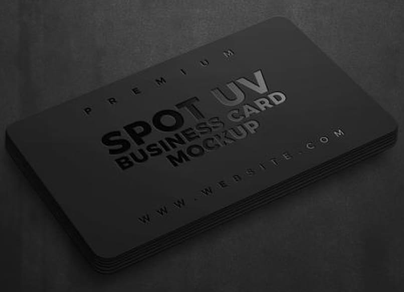 Spot UV business cards
