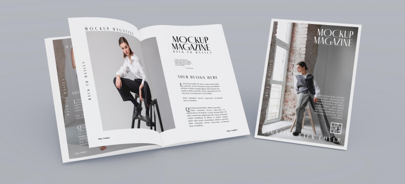 A mockup magazine with high quality images.