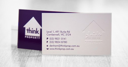 Embossed Business Cards